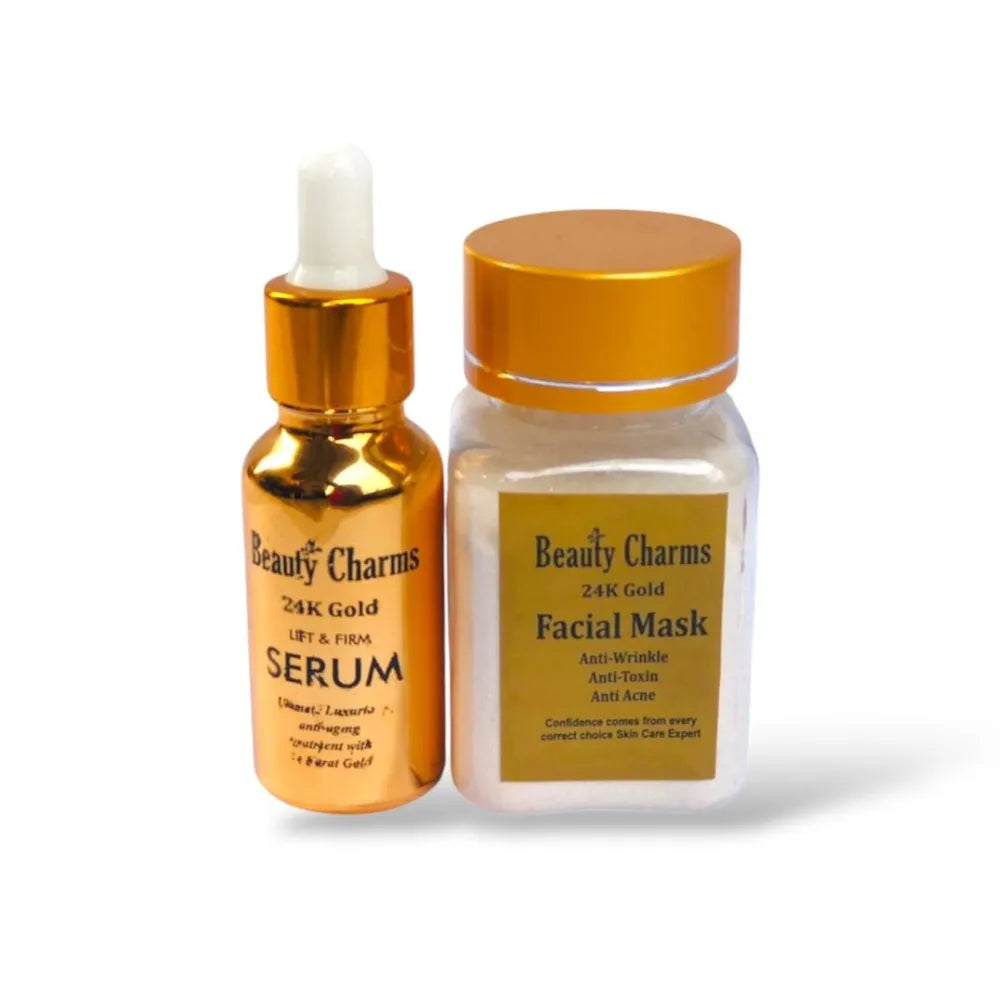 24K Gold Best Anti Aging Serum and Korean Facial Mask