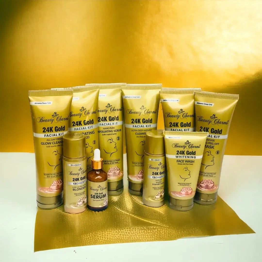 Beauty Charms 24K Gold Professional Facial Kit 