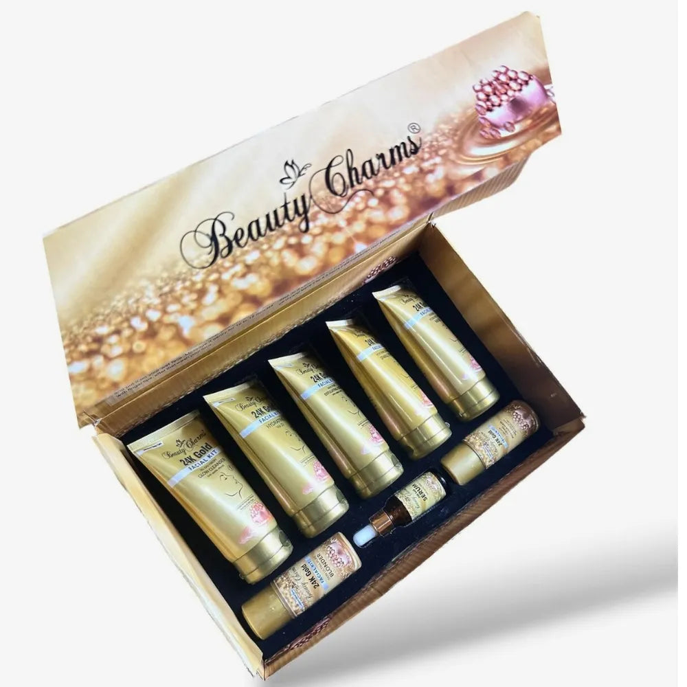 24K gold facial kit by beauty charms