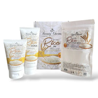 3 in 1 Rice Extract and Glow Kit - Rice Face Wash + Rice Scrub + Rice Powder Mask