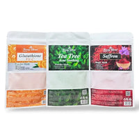 Pack of Saffron Magic Mask, Tea Tree Anti Acne Powder Mask, and Glutathione Vit. C Powder