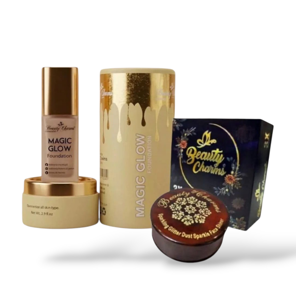 Affordable Beauty Charms Foundation & Shimmer Combo