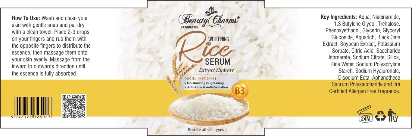whitening rice serum
